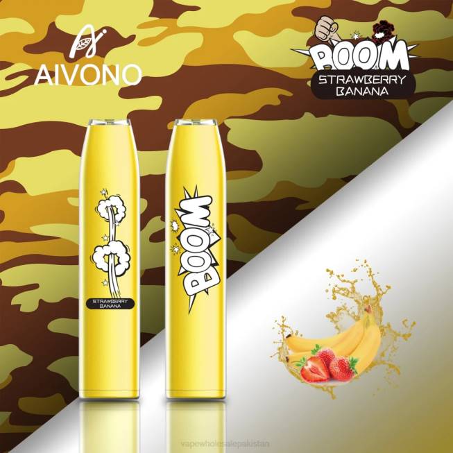 Aivono AIM BOOM 600 Strawberry Banana - 0668363 Vape Companies In Pakistan