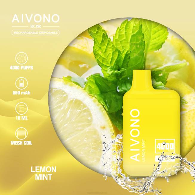 Aivono AIM BOXX 4000 Lemon Mint - 0668230 Electronic Cigarette Wholesale Price