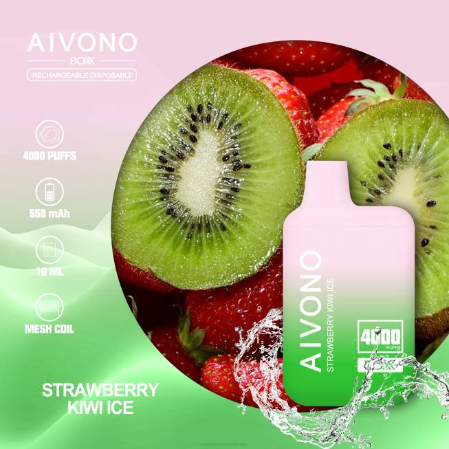 Aivono AIM BOXX 4000 Strawberry Kiwi Ice - 0668229 E Cigarettes Wholesale Suppliers