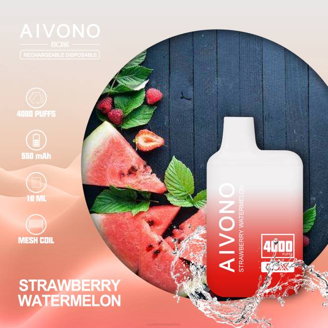 Aivono AIM BOXX 4000 Strawberry Watermelon - 0668214 Cheapest Vape Wholesale