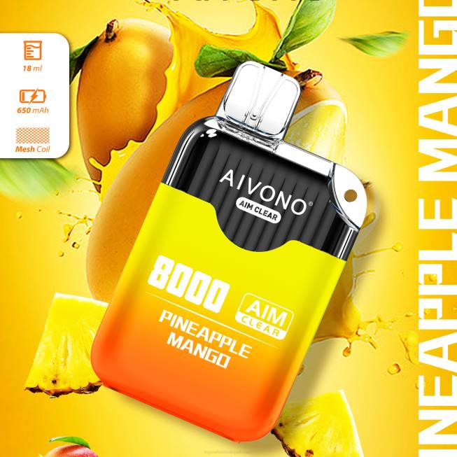 Aivono AIM CLEAR 8000 Pineapple Mango - 0668209 E Cigarettes Wholesale Suppliers