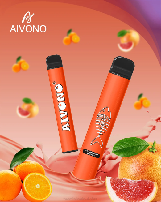 Aivono AIM FISHBONE 600 Grapefruit Orange - 0668280 Electronic Cigarette Wholesale Price