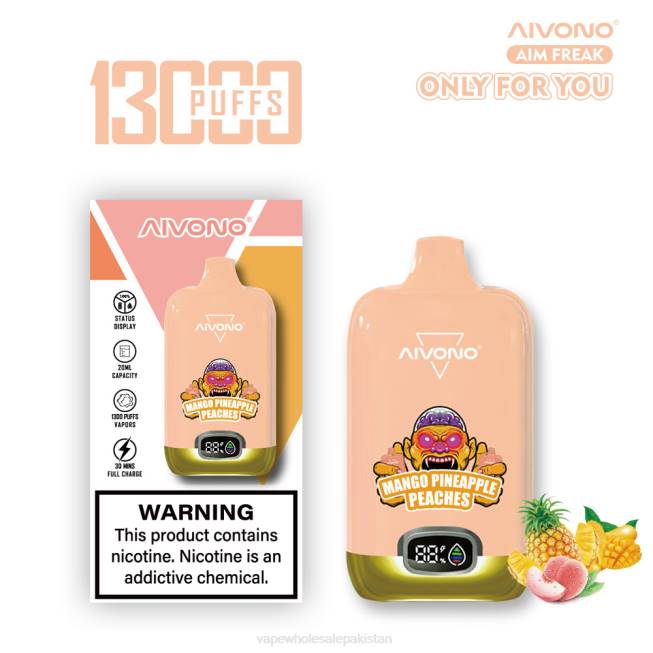 Aivono AIM FREAK 13000 Mango Pineapple Peaches - 0668250 Electronic Cigarette Wholesale Price