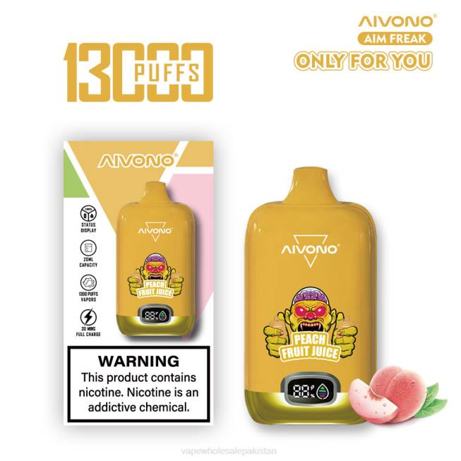 Aivono AIM FREAK 13000 Peach Fruit Juice - 0668245 E Cigarette Wholesale
