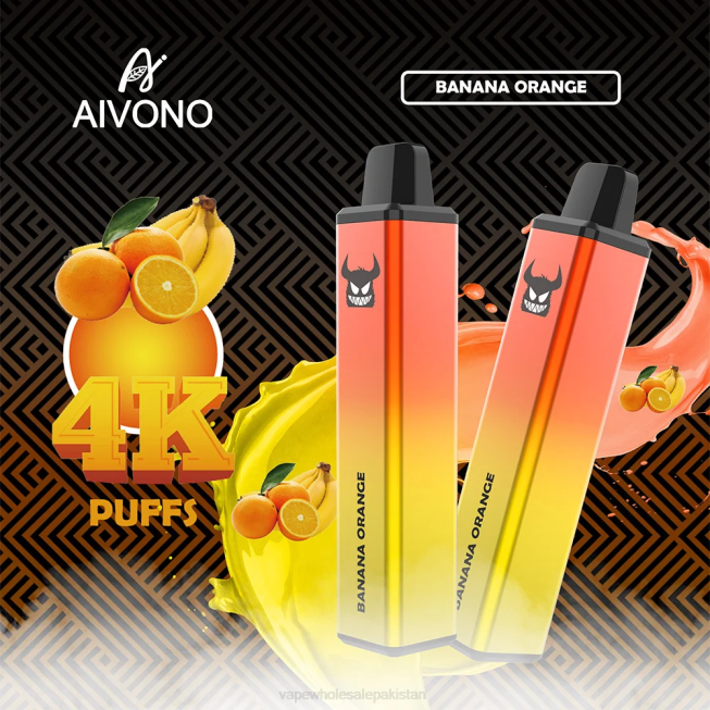 Aivono AIM FREAK 4000 Banana Orange - 0668258 Electronic Cigarette Wholesale Supplier