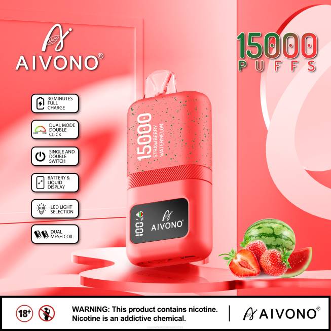Aivono AIM magic 15000 Strawberry Watermelon - 066858 Electronic Cigarette Wholesale Supplier