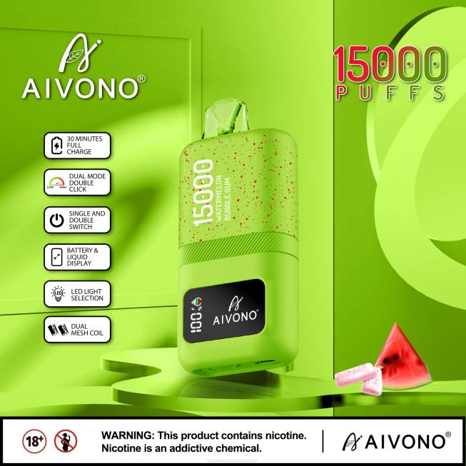 Aivono AIM magic 15000 Watermelon Bubble Gum - 066865 E Cigarette Wholesale