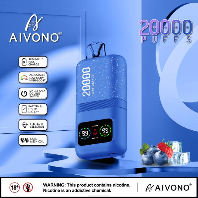 Aivono AIM magic 20000 Blue Razz Ice - 066879 E Cigarettes Wholesale Suppliers