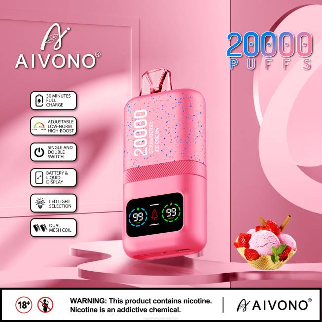 Aivono AIM magic 20000 Strawberry Ice Cream - 066880 Electronic Cigarette Wholesale Price
