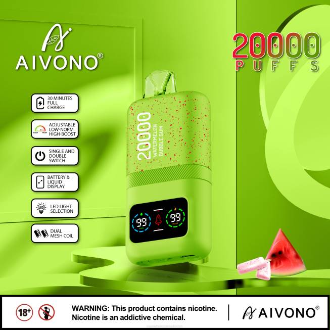 Aivono AIM magic 20000 Watermelon Bubble Gum - 066882 Vape Wholesale Prices