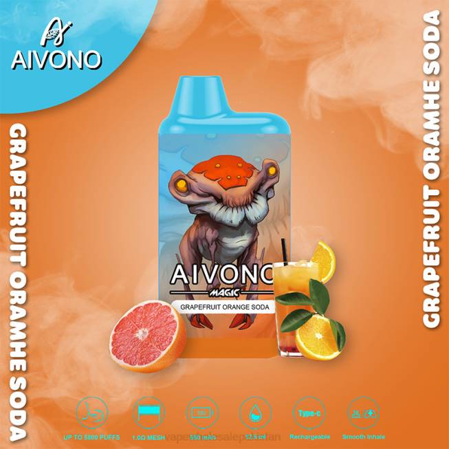 Aivono AIM MAGIC 5800 Mouth Box Cigarette Grapefruit Orange Soda - 0668101 Vape Wholesale Pakistan