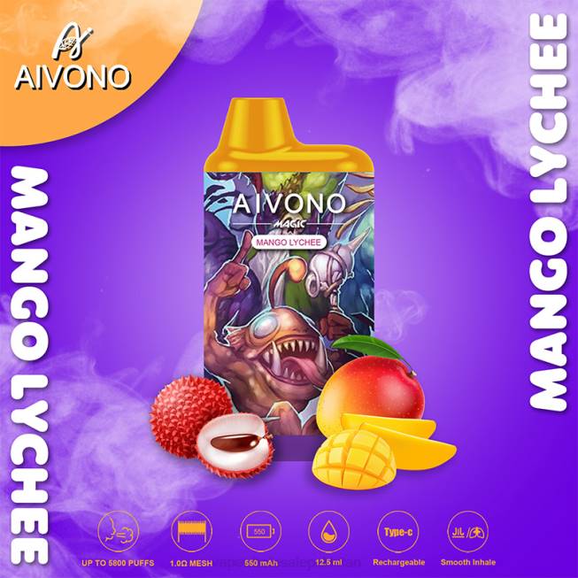 Aivono AIM MAGIC 5800 Mouth Box Cigarette Mango Lychee - 066898 Electronic Cigarette Wholesale Supplier