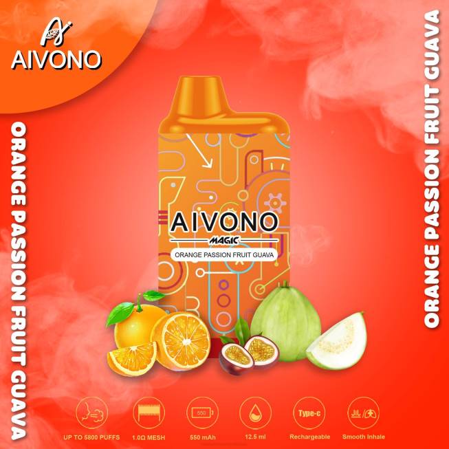 Aivono AIM MAGIC 5800 Mouth Box Cigarette Orange Passion Fruit Guava - 066890 Electronic Cigarette Wholesale Price