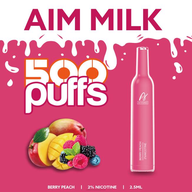 Aivono AIM MILK 500 Berry Peach - 0668273 Vape Companies In Pakistan