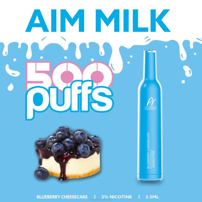 Aivono AIM MILK 500 Blueberry Cheese Cake - 0668274 Cheapest Vape Wholesale