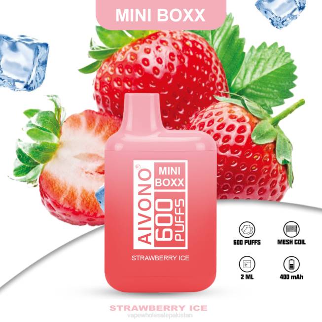 Aivono AIM MINI BOXX 600 Strawberry Ice - 0668236 E Cig Wholesale