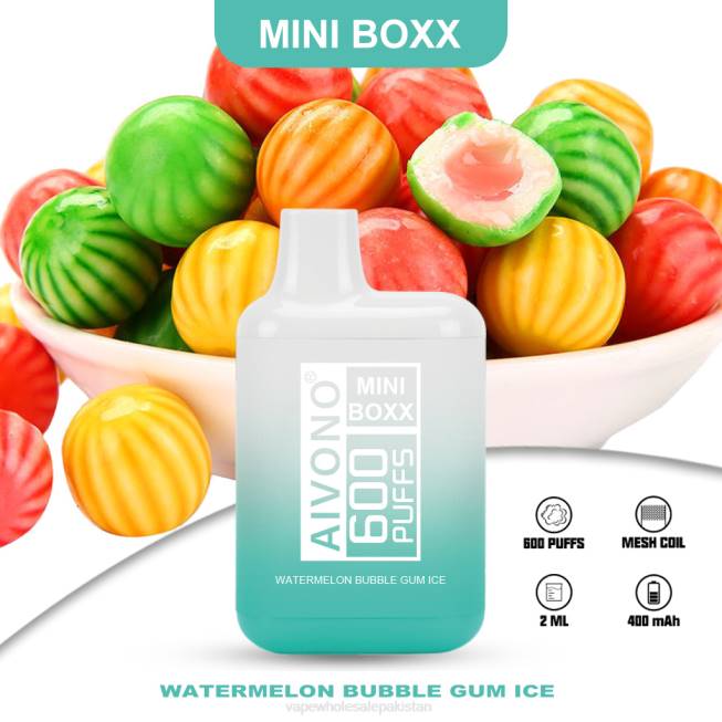 Aivono AIM MINI BOXX 600 Watermelon Bubble Gum Ice - 0668235 E Cigarette Wholesale