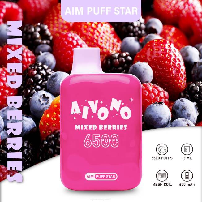 Aivono AIM PUFF STAR 6500 Mixed Berries - 0668290 Electronic Cigarette Wholesale Price