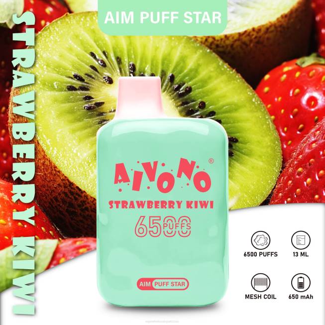 Aivono AIM PUFF STAR 6500 Strawberry Kiwi - 0668294 Cheapest Vape Wholesale