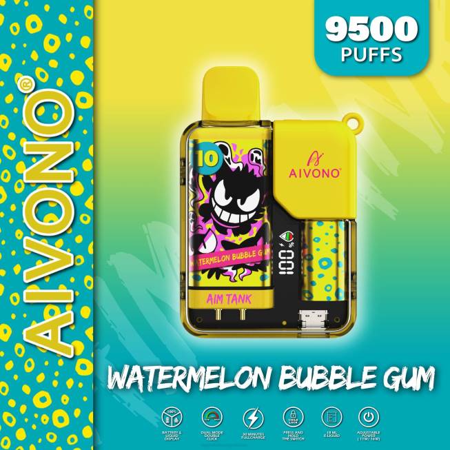 Aivono AIM TANK 9500 Watermelon Bubble Gum - 066844 Cheapest Vape Wholesale