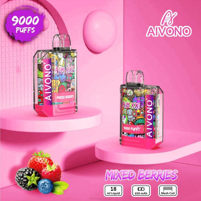 Aivono AIM XXL 9000 Mouth Sticker Transparent Mixed Berries - 066851 Vape Wholesale Pakistan