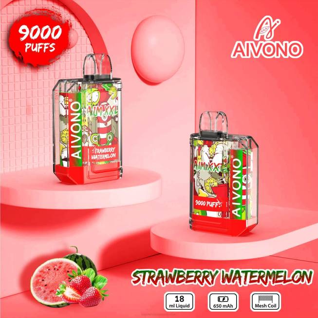 Aivono AIM XXL 9000 Mouth Sticker Transparent Strawberry Watermelon - 066853 Vape Companies In Pakistan
