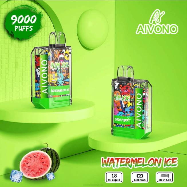 Aivono AIM XXL 9000 Mouth Sticker Transparent Watermelon Ice - 066848 Electronic Cigarette Wholesale Supplier