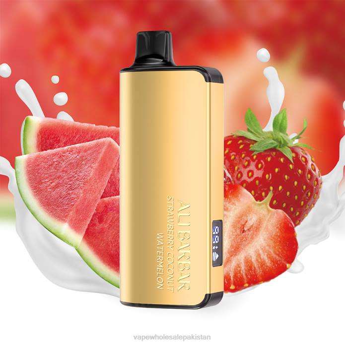 Vape Companies In Pakistan 284D24 Alibarbar Ingot 9000 Disposable Vape Strawberry Coconut Watermelon