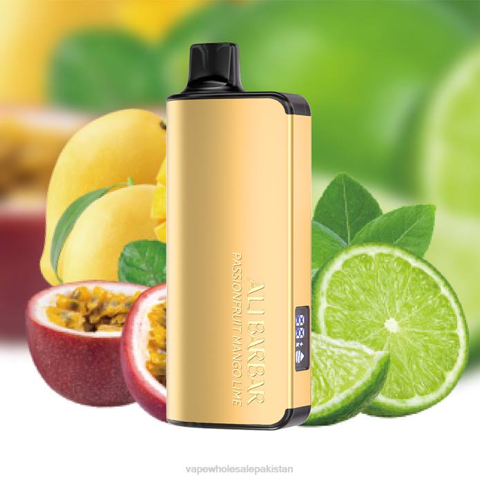 Vape Wholesale Pakistan 284D22 Alibarbar Ingot 9000 Disposable Vape Passionfruit Mango Lime