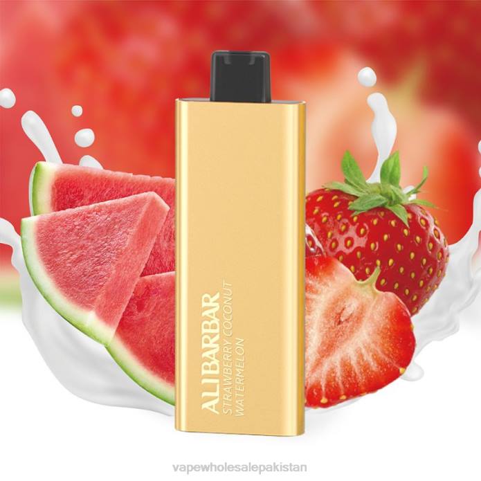 E Cig Wholesale 284D62 Alibarbar Pandora 7000 Disposable Vape Strawberry Coconut Watermelon