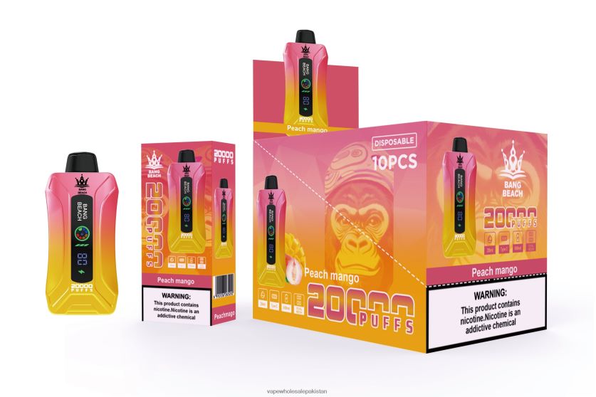 Bang Beach 20000 Puffs Smart Screen Vape FL64882 - Vape Wholesale Prices Peach Mango