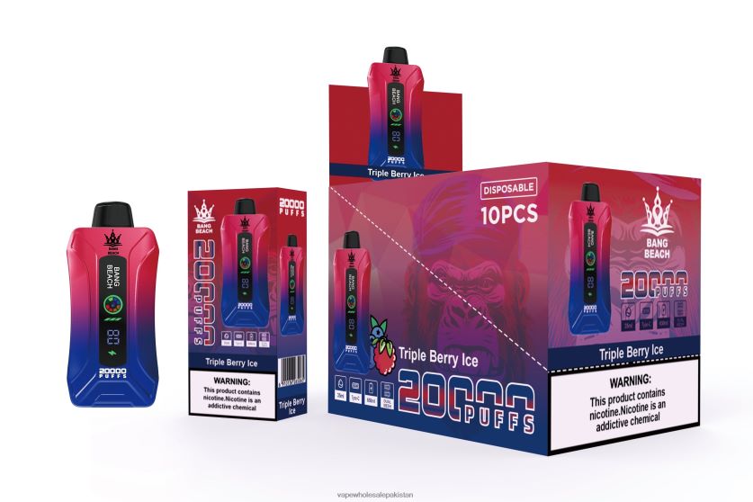 Bang Beach 20000 Puffs Smart Screen Vape FL64888 - Vape Wholesale Prices Triple Berry Ice