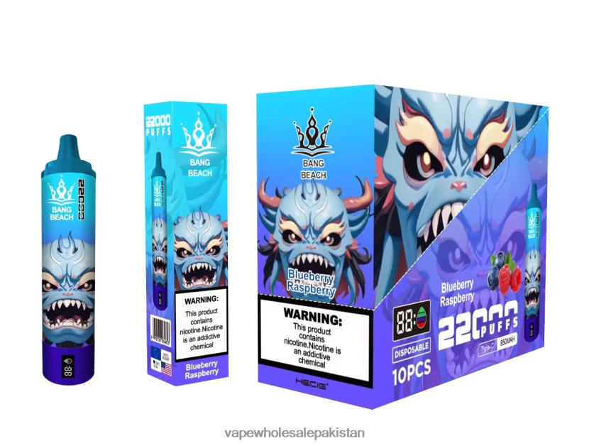 Bang Beach 22000 Puffs Smart Screen FL648814 - Vape Wholesale Prices Blueberry Raspberry