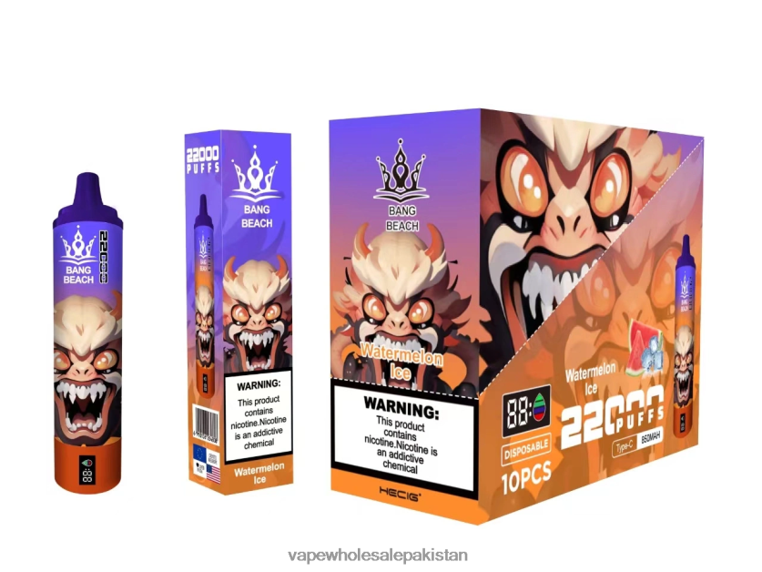 Bang Beach 22000 Puffs Smart Screen FL648822 - Cheapest Vape Wholesale Watermelon Ice