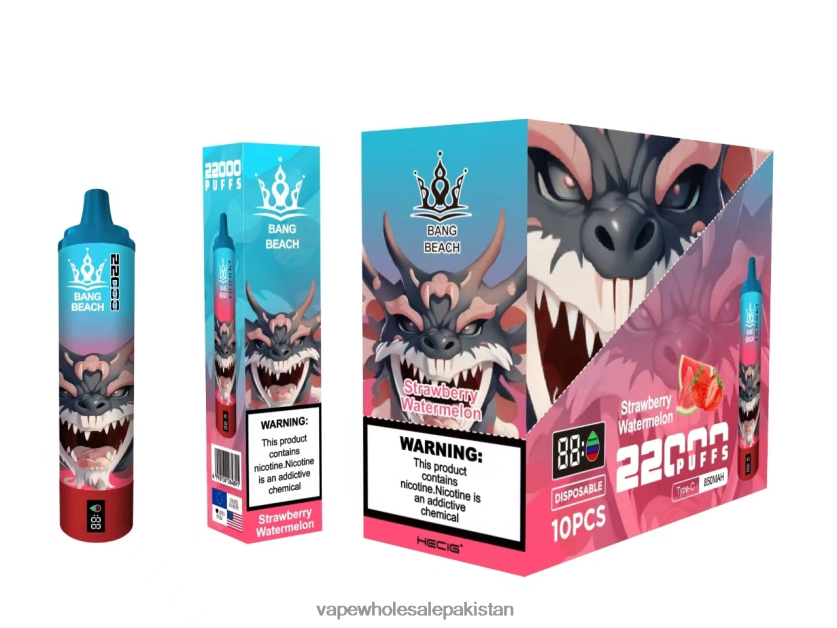 Bang Beach 22000 Puffs Smart Screen FL648823 - E Cigarette Wholesale Strawberry Watermelon