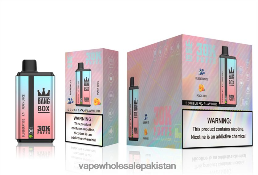 Bang Box 30000 Puffs Dual Flavors FL648863 - Vape Companies In Pakistan Blueberry Ice & Peach Juice
