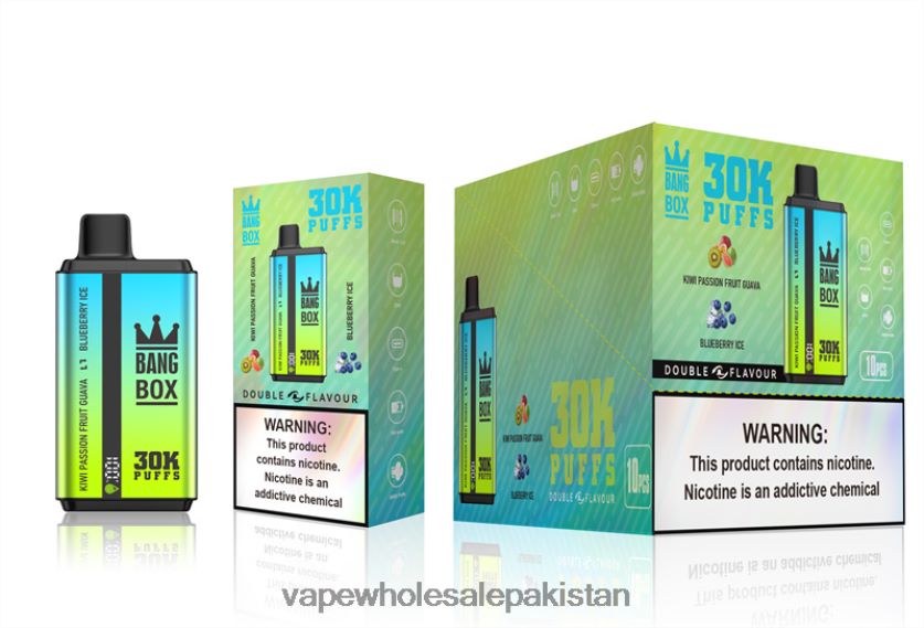 Bang Box 30000 Puffs Dual Flavors FL648865 - E Cigarette Wholesale Kiwi Passion Fruit Guava & Blueberry Ice