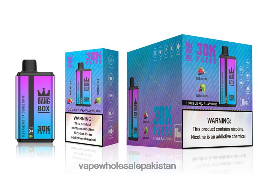 Bang Box 30000 Puffs Dual Flavors FL648872 - E Cig Wholesale Blue Razz Ice & Double Grape