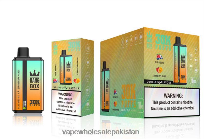 Bang Box 30000 Puffs Dual Flavors FL648873 - Vape Wholesale Pakistan Blue Razz Ice & Strawberry Mango