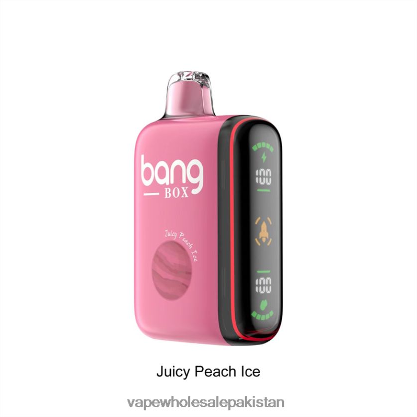 Bang Box 9000-18000 Puffs Intelligent Power Display FL648829 - E Cigarette Wholesale Juicy Peach Ice