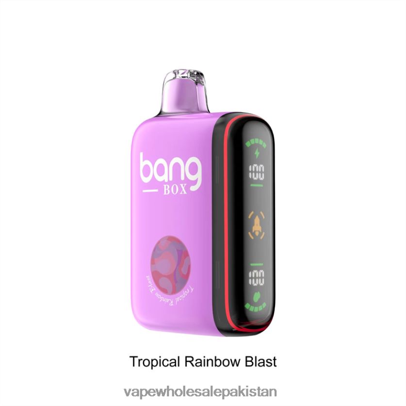 Bang Box 9000-18000 Puffs Intelligent Power Display FL648836 - E Cig Wholesale Tropical Rainbow Blast