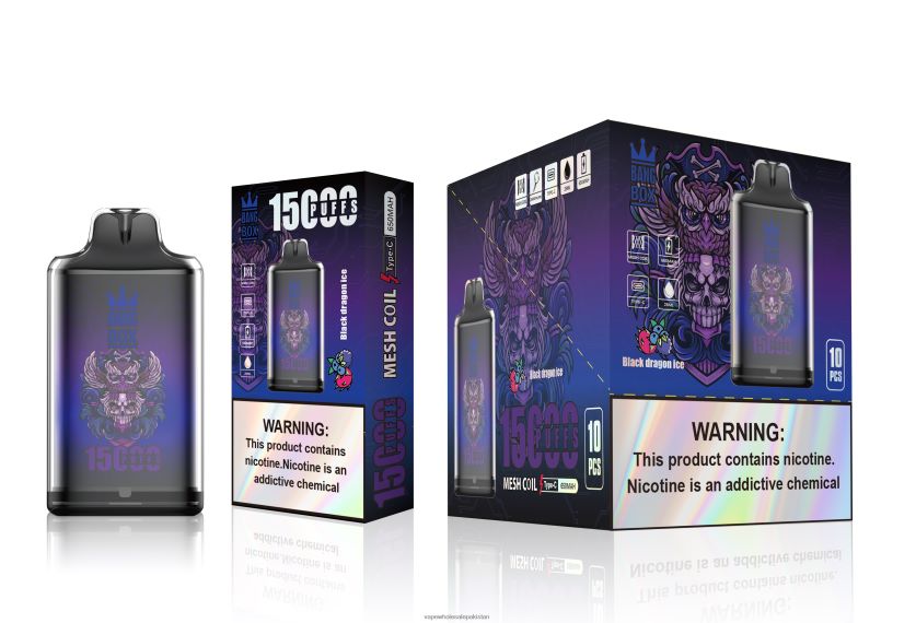 Bang Box S1-15000 Puffs FL6488110 - Vape Wholesale Prices Black Dragon Ice