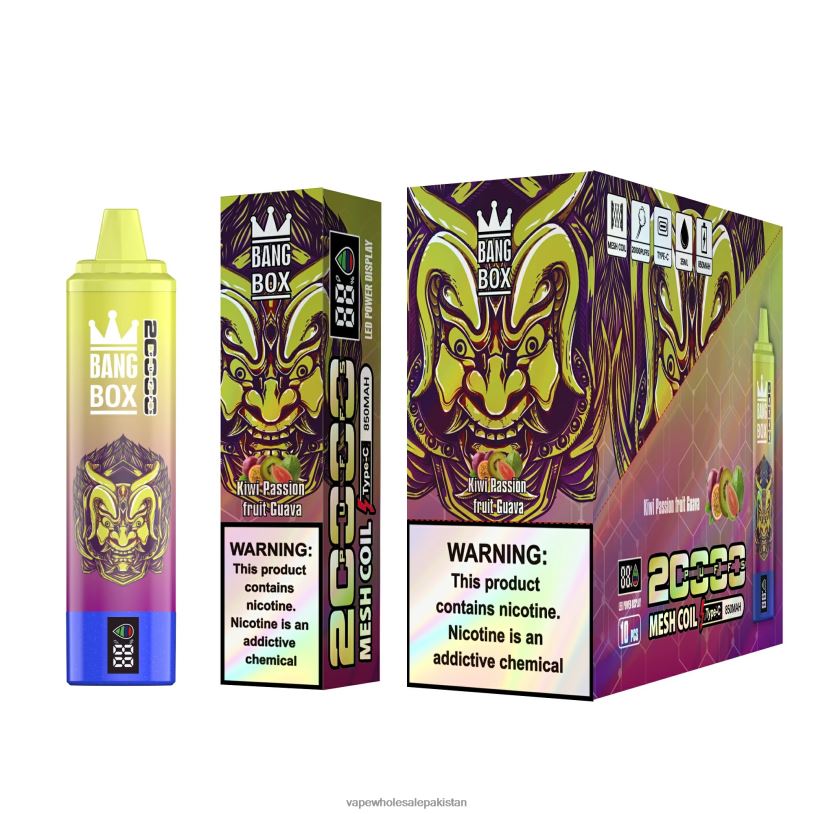 Electronic Cigarette Wholesale Kiwi Passion Fruit Guava D42RL127 Bang Box 20000