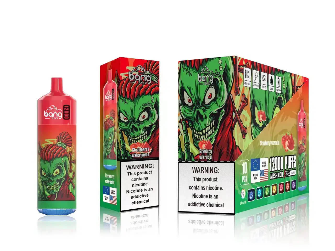 Vape Wholesale Pakistan Strawberry Watermelon D42RL121 Bang Box 12000 Puffs