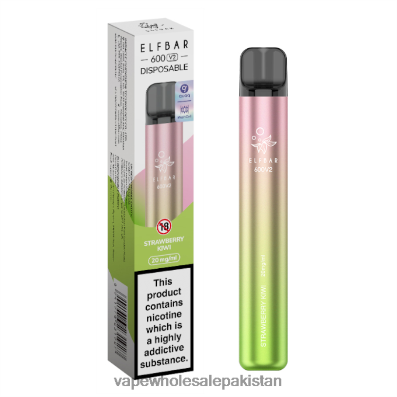 E Cigarette Wholesale Strawberry Kiwi D42RL295 ELFBAR 600V2 20mg