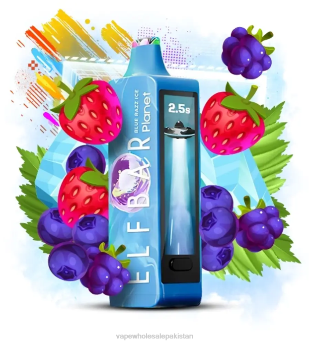 Elf Bar Planet 25000 - D48Z15 Blue Razz Ice E Cigarette Wholesale
