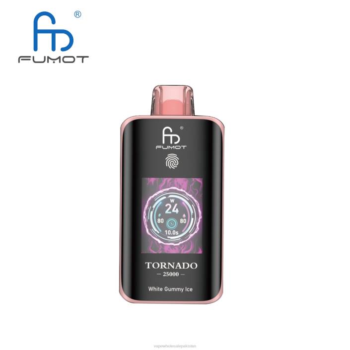 Vape Wholesale Supplier 20V814 White Gummy Ice - Fumot Tornado 25000 Disposable Vape
