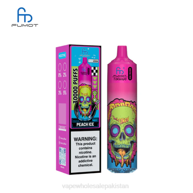 E Cig Wholesale BJ8820 Peach Ice Fumot Tornado 30K Music