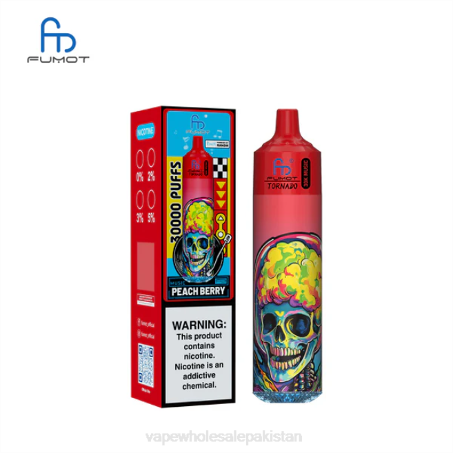 E Cigarette Wholesale BJ8819 Peach Berry Fumot Tornado 30K Music