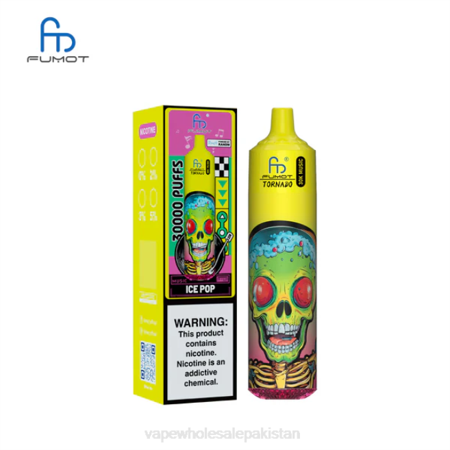 Vape Wholesale Pakistan BJ8815 Ice Pop Fumot Tornado 30K Music